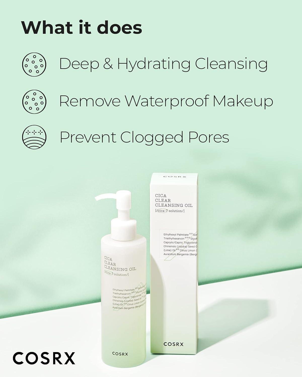 [Cosrx] Pure Fit Cica Clear Cleansing Oil 200ml - Olive K - Beauty